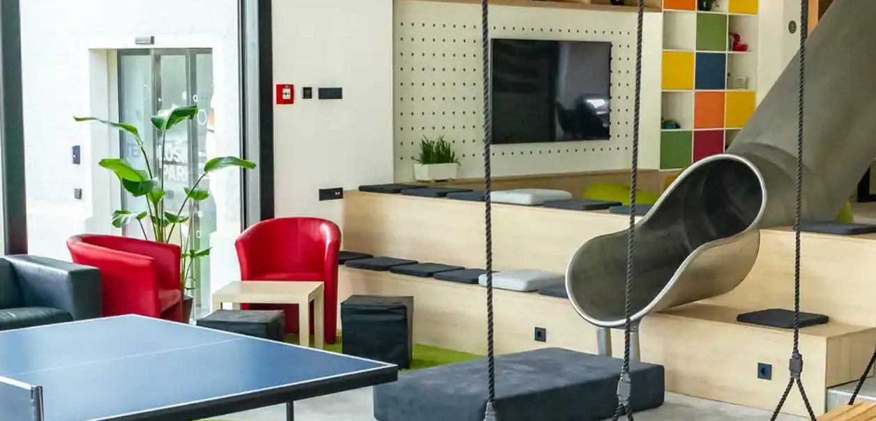 The lounge in the Databox office