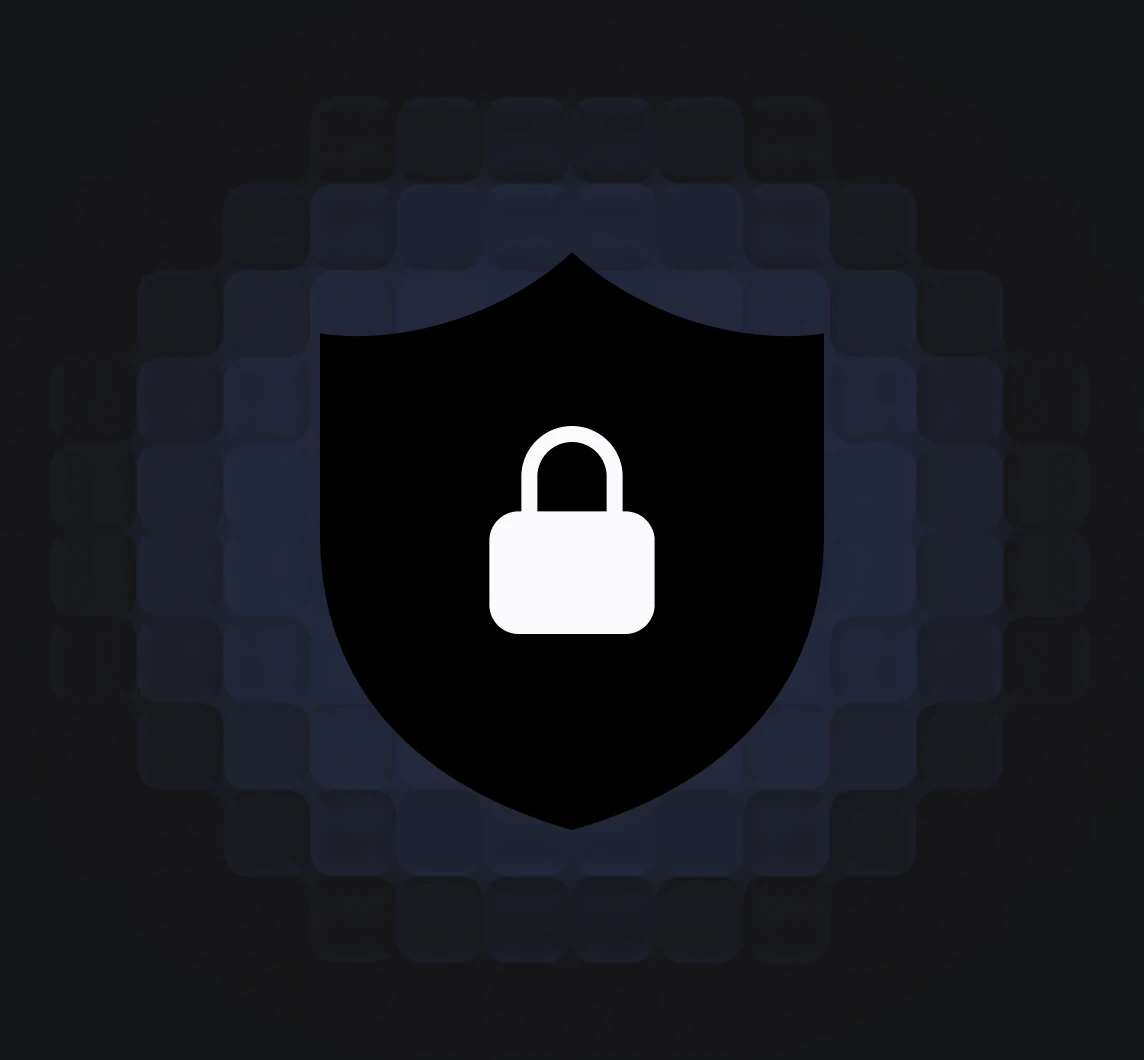 A shield with a padlock