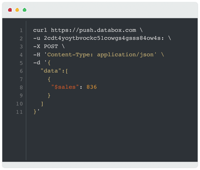 Databox API custom data pushing for developers
